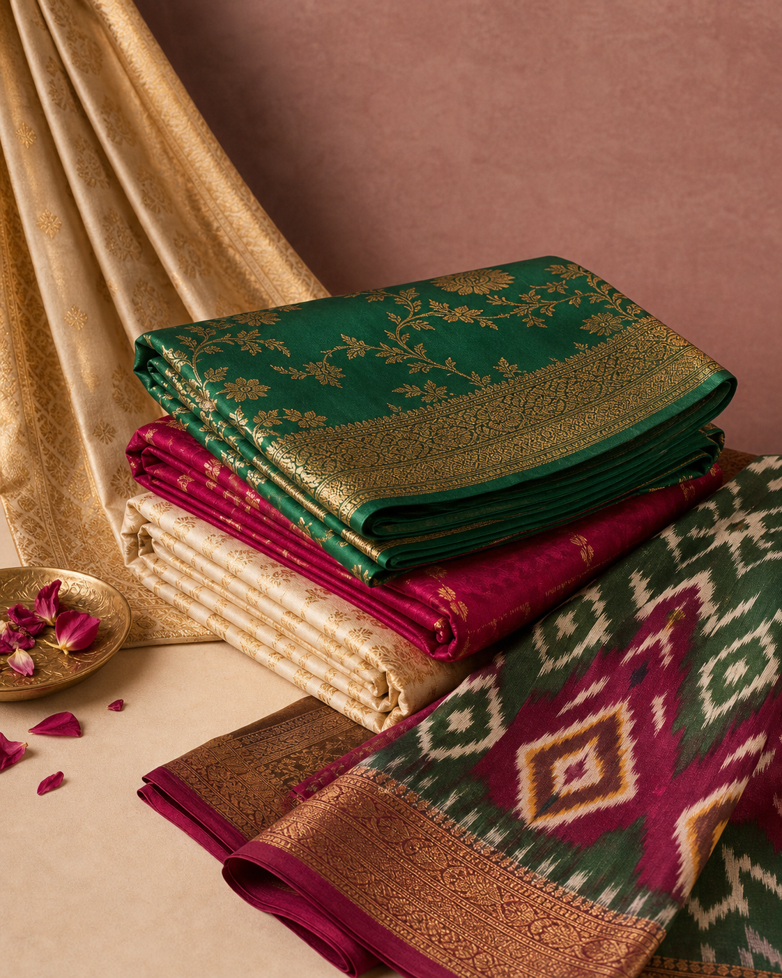 Emerald Pure Ikkat Saree